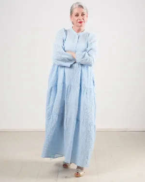 san pancho dress - pale blue stripe