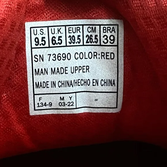 Skechers Street Los Angeles Women’s Red Sneakers Air Cooled Memory Foam Red 9.5