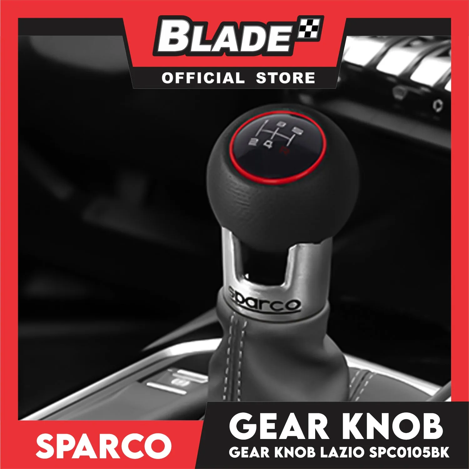 Sparco Gear Knob Lazio SPC0105BK