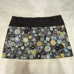 SWEET SPOT Sport Skirt, Adjustable/Reversible Mini, Black/Gray/Blue - 10 - 18
