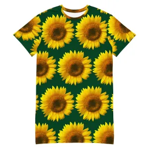 T-shirt dress Green Sunflower