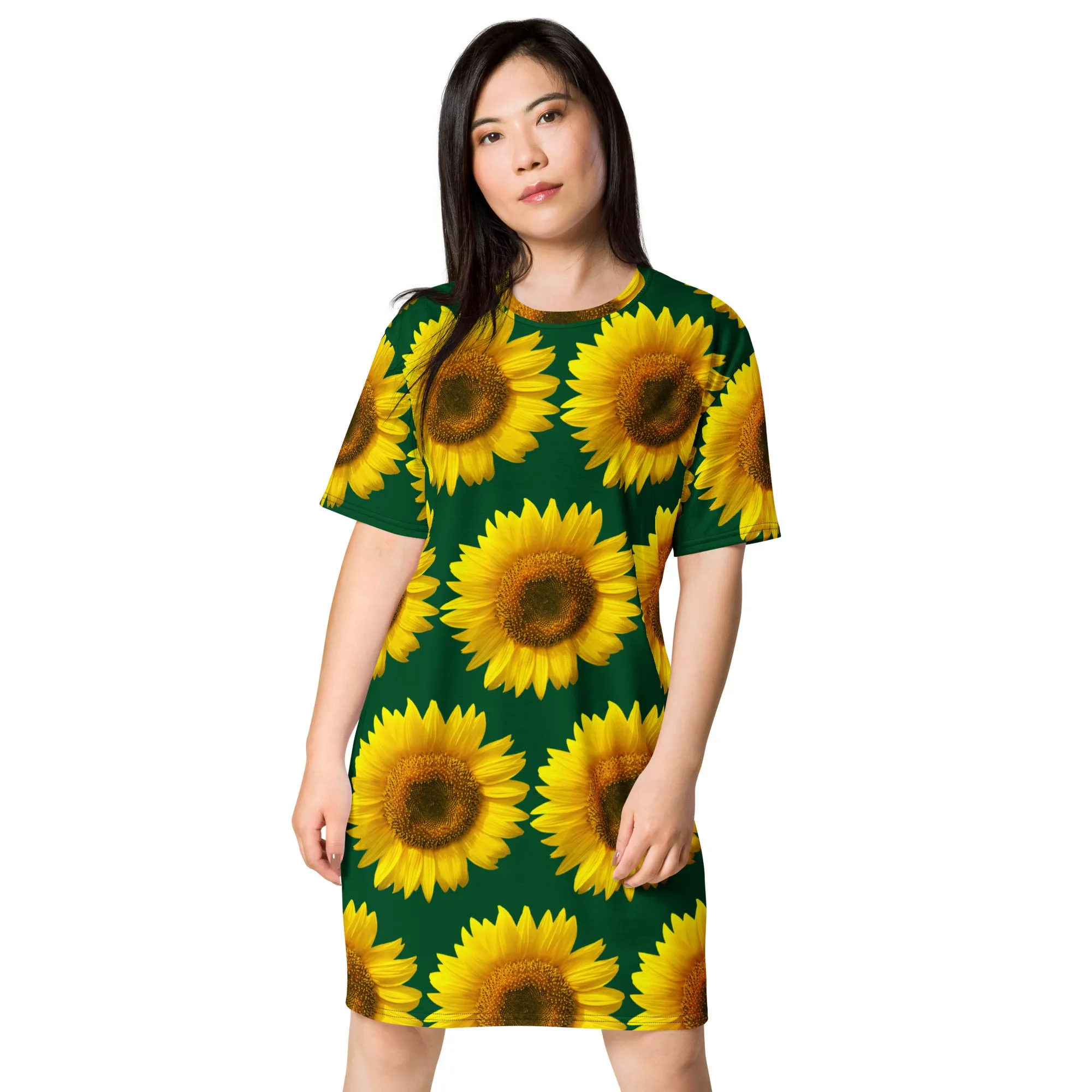 T-shirt dress Green Sunflower