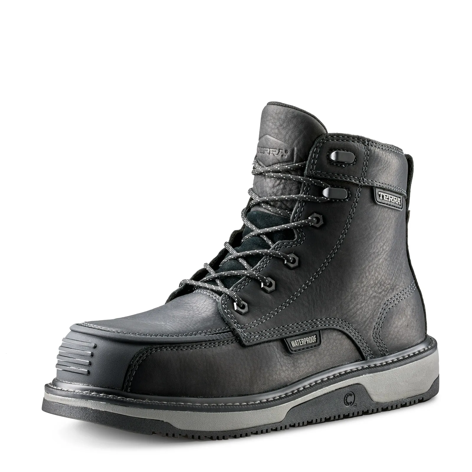Terra Men's Ironstone 6" Comp Toe WP Safety Work Boot- Black- 839GBK