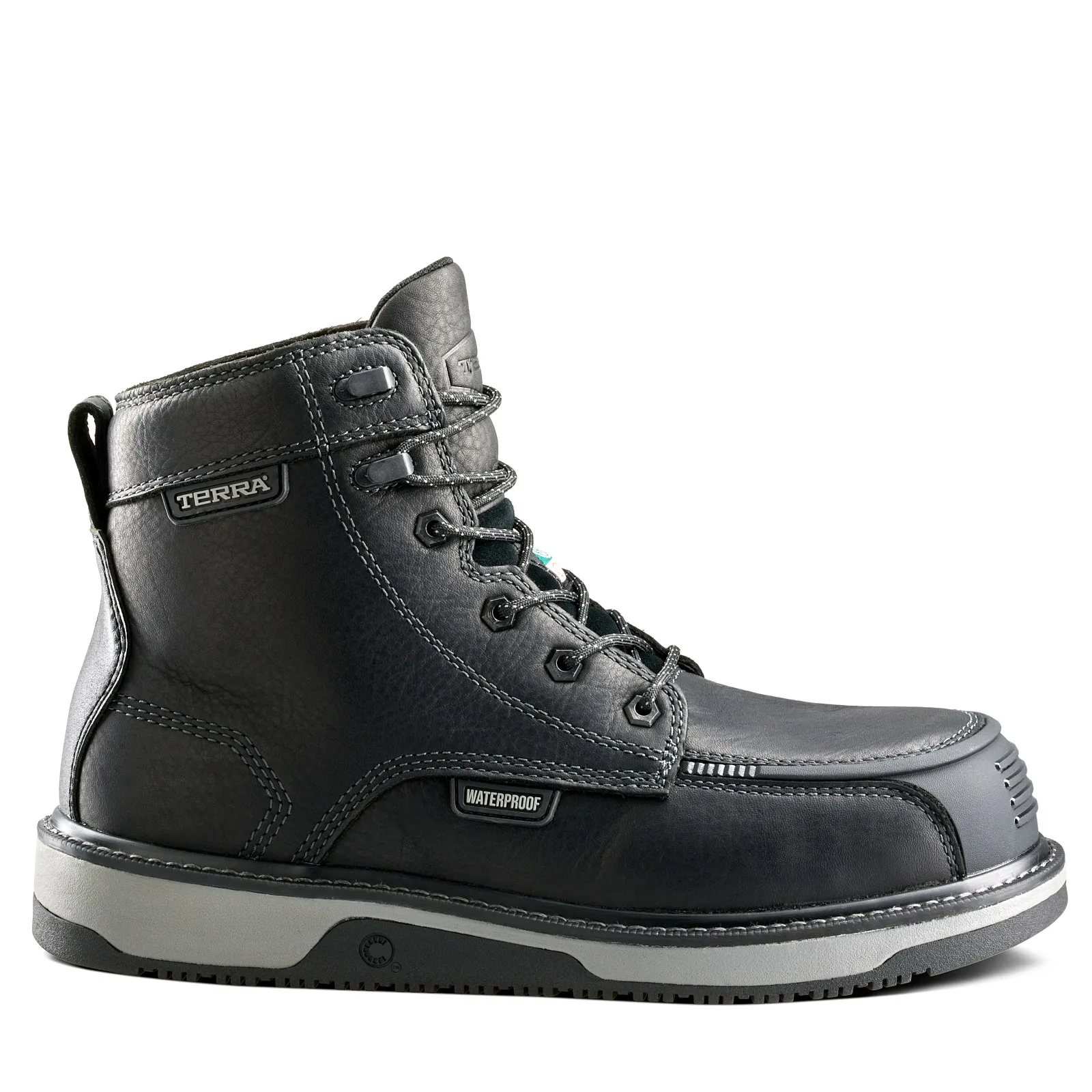Terra Men's Ironstone 6" Comp Toe WP Safety Work Boot- Black- 839GBK