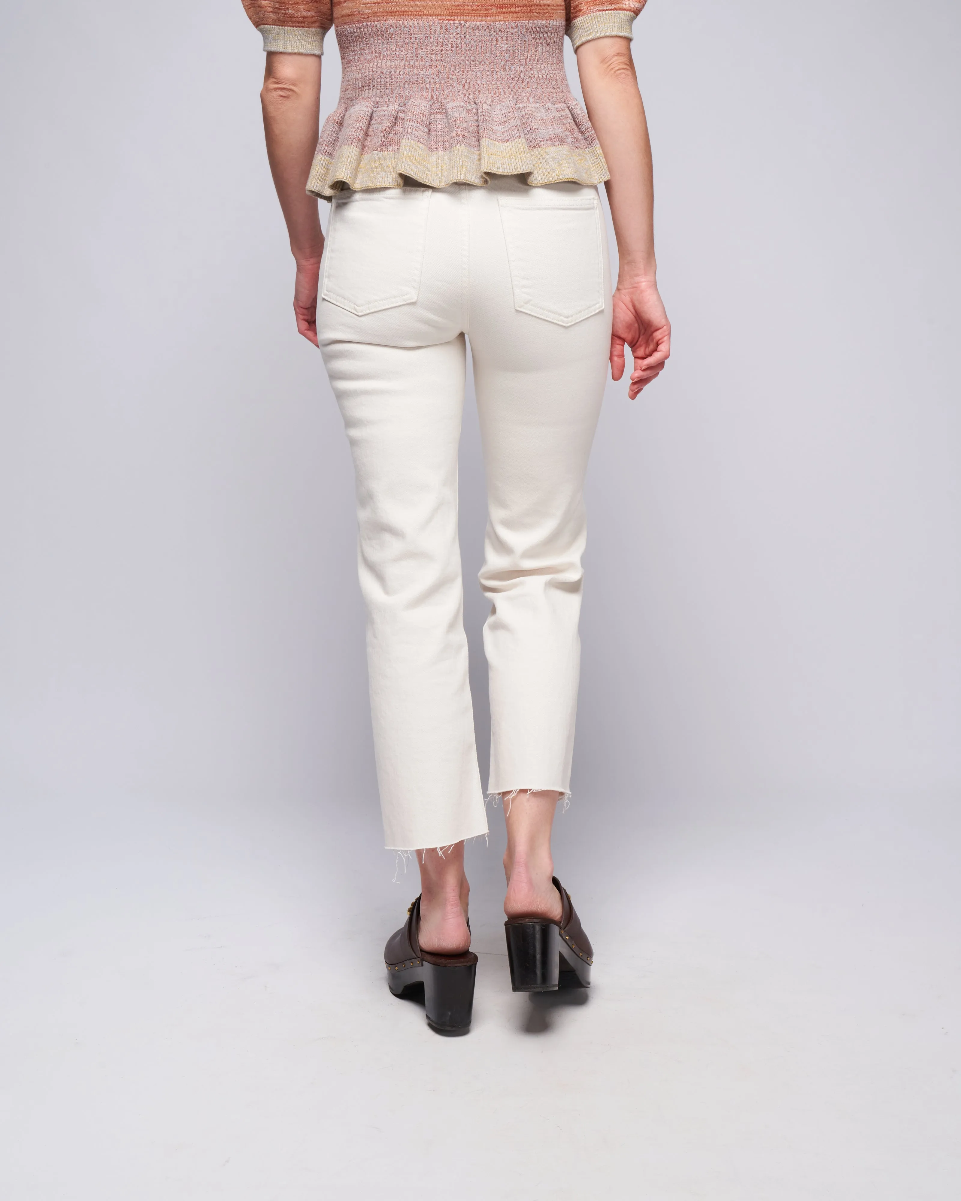 the monaghan mom jean - cream color denim