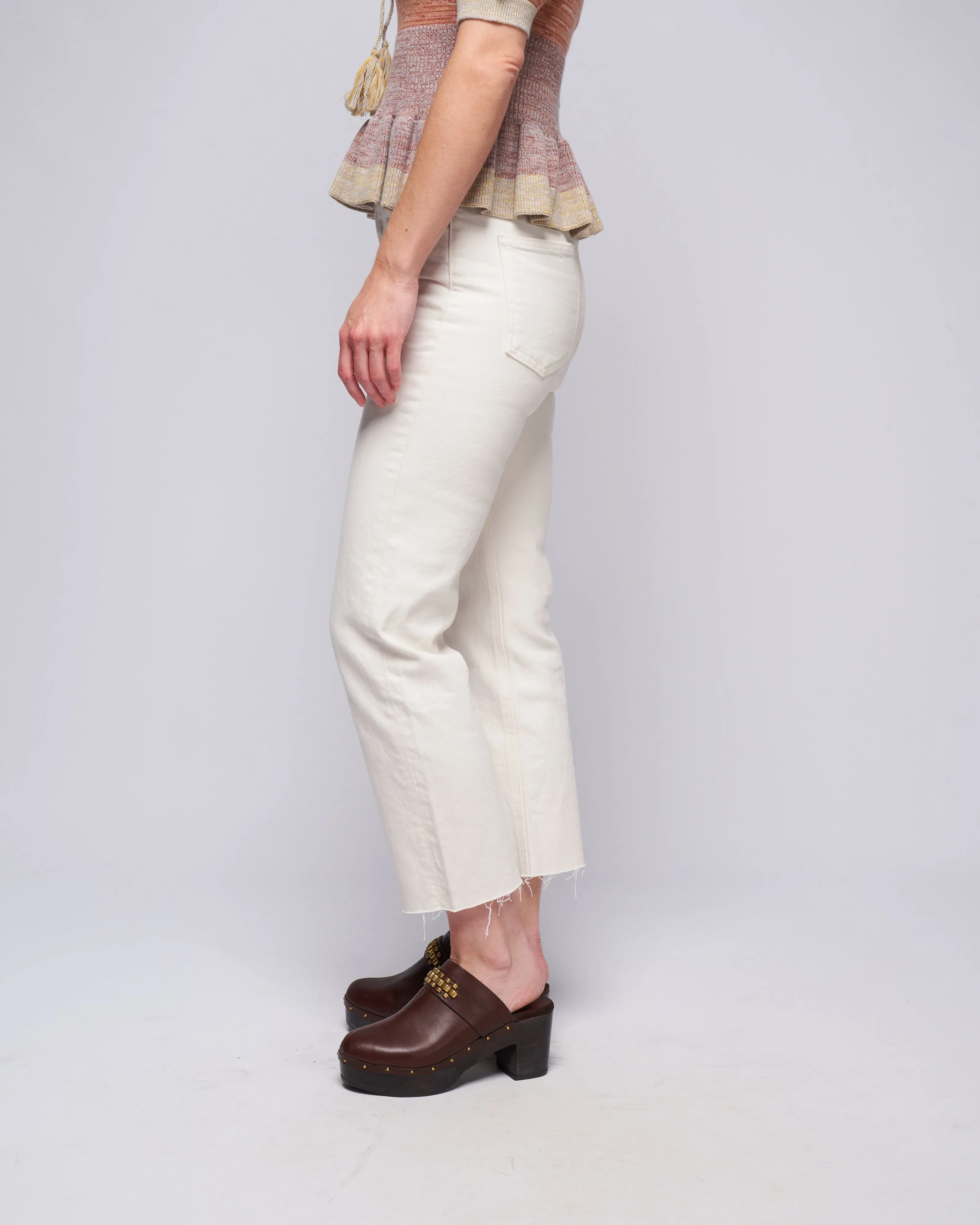 the monaghan mom jean - cream color denim