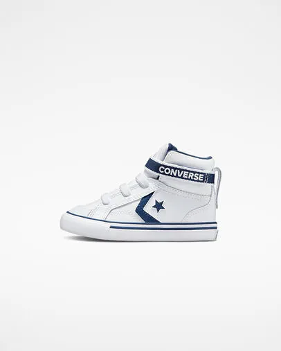 Toddler Pro Blaze Strap Hi - White, Navy & White