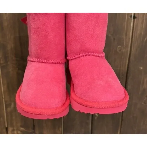 UGG TODDLER SIZE 7 PINK BAILEY BOW BOOTS ADORABLE
