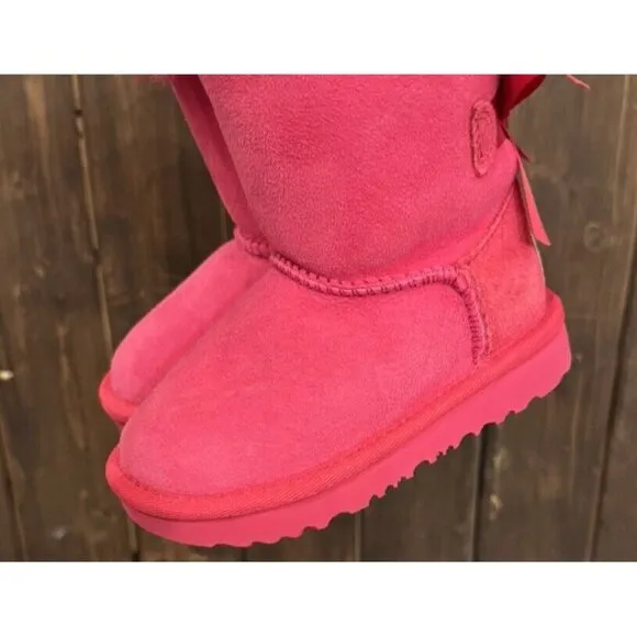 UGG TODDLER SIZE 7 PINK BAILEY BOW BOOTS ADORABLE