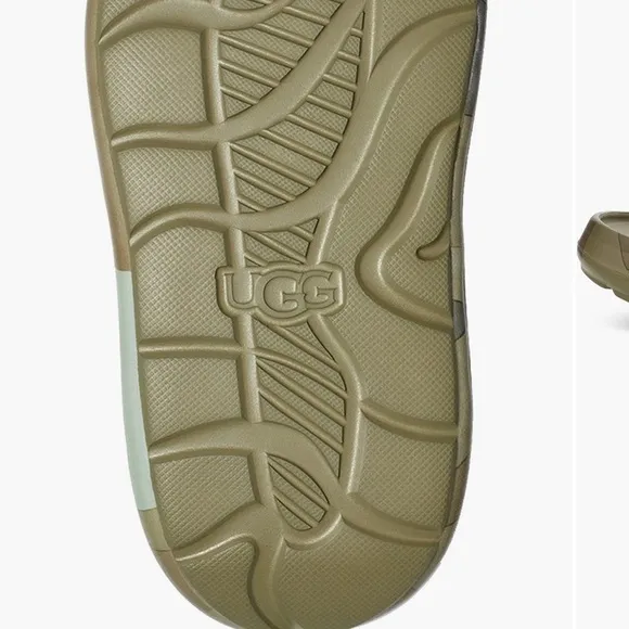 🆕UGGS Kids' Sport Yeah Green Camo Slingback Strap Slide Sandals NIB