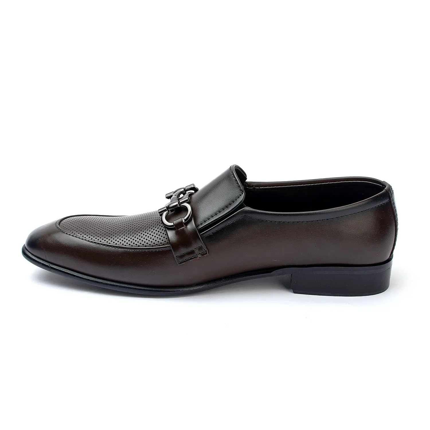 Valuable Perforated Leather - Slip-On Formal Loafers - Brown