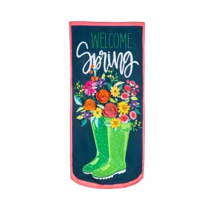 Welcome Spring Rain Boots Everlasting Impression Textile Door Décor,14l11325xl