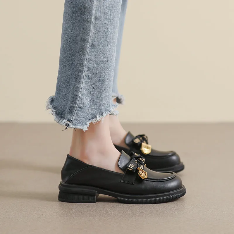 Women Stylish Fashion Bowknot Casual Loafers