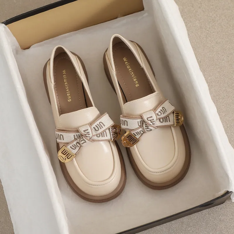 Women Stylish Fashion Bowknot Casual Loafers
