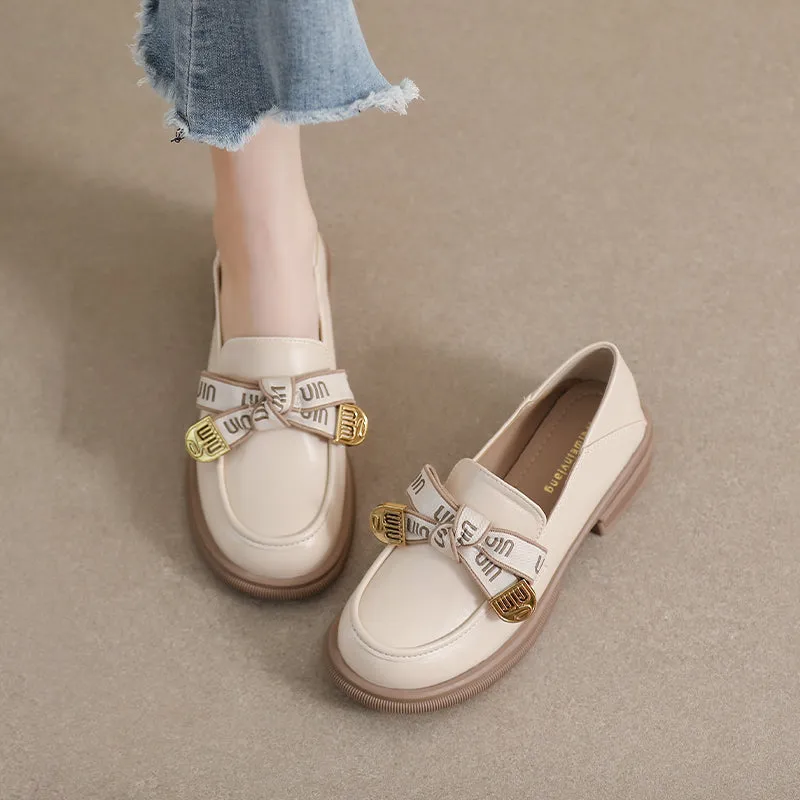 Women Stylish Fashion Bowknot Casual Loafers