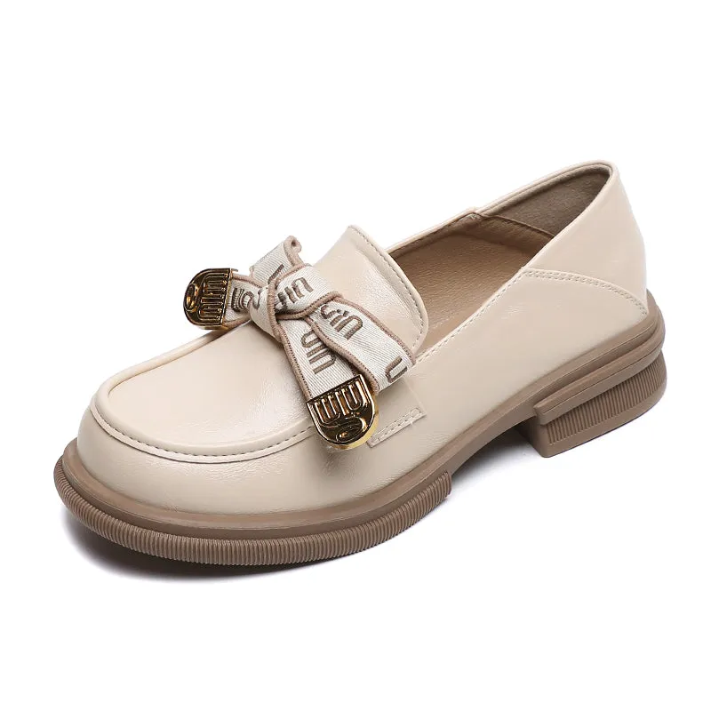 Women Stylish Fashion Bowknot Casual Loafers