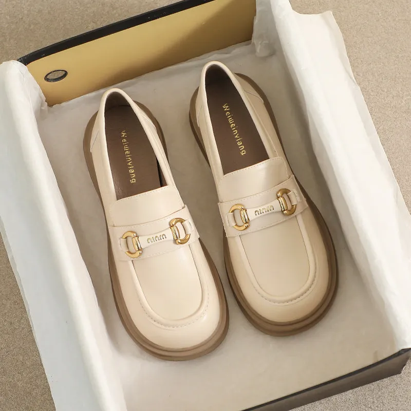 Women Stylish Minimalist Leather Casual Loafers