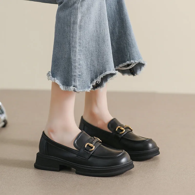 Women Stylish Minimalist Leather Casual Loafers