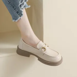Women Stylish Minimalist Leather Casual Loafers