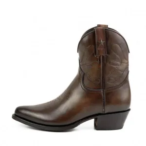 Women's Cowboy Boots or Ankle Boots Handcrafted Brown Leather 2374 Texanas