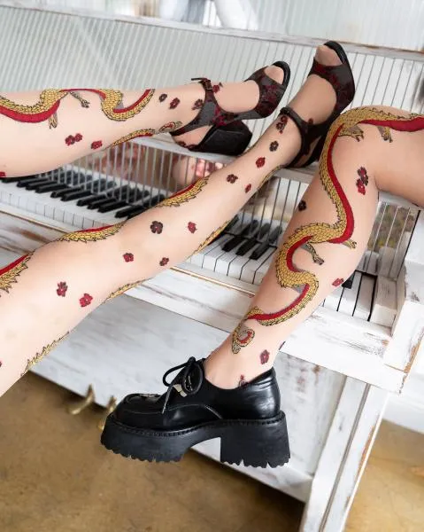 Year of the Dragon Sheer Tights -