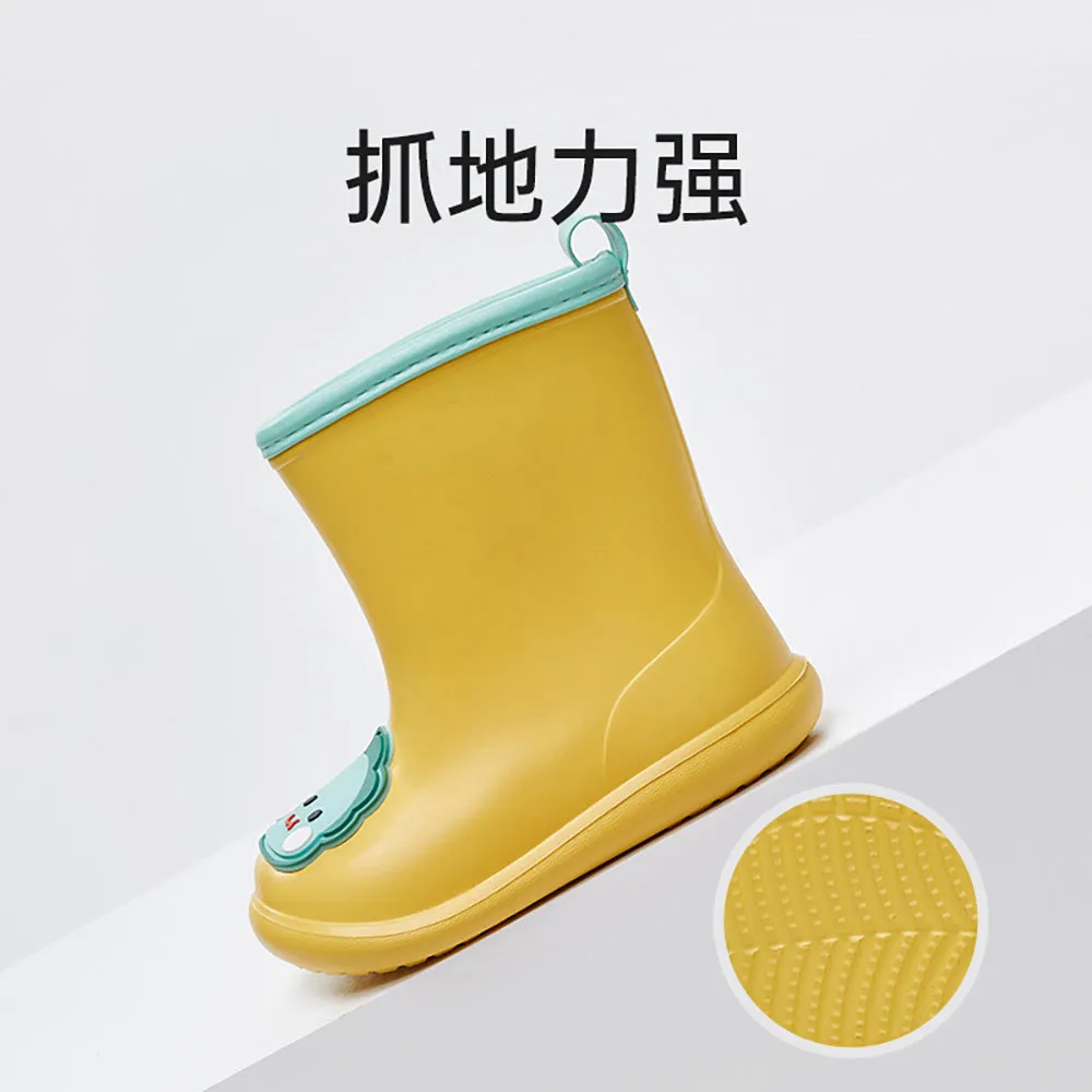 YouDiao Cartoon Rain Boots for Kids - Yellow, Size 190