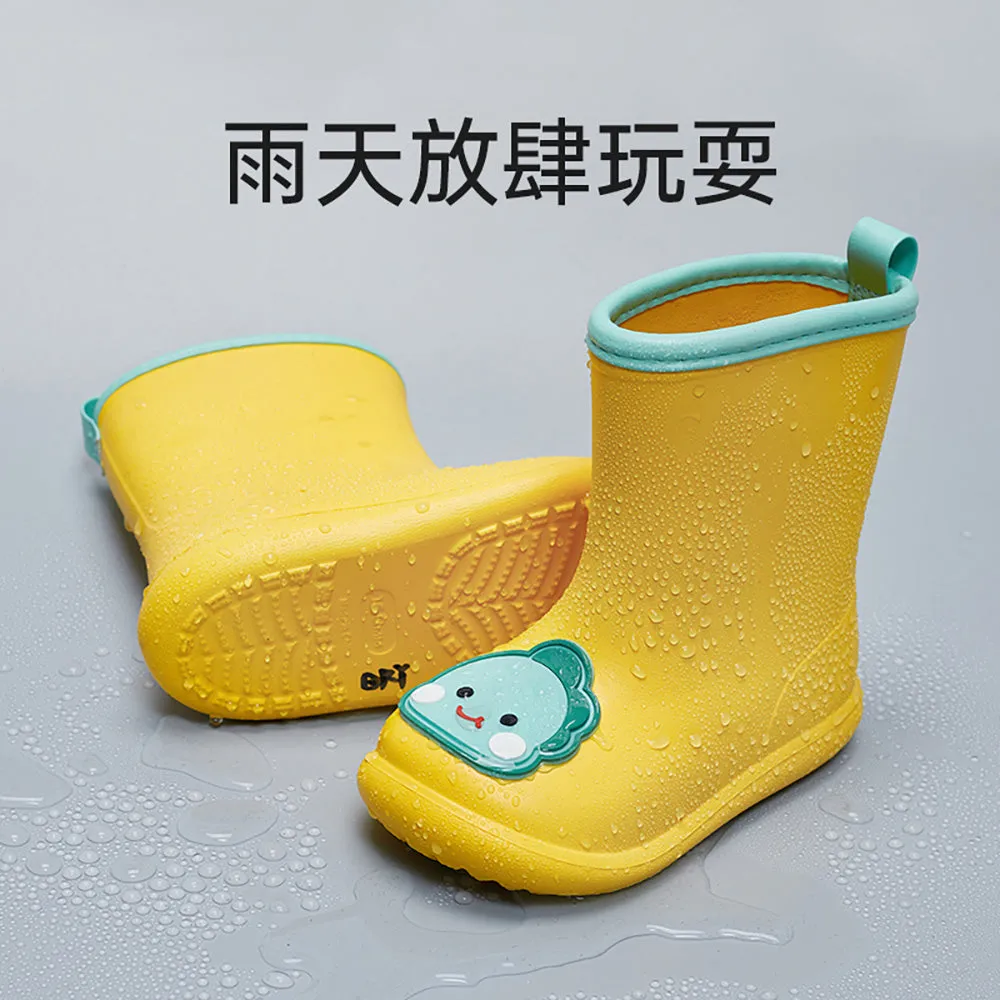 YouDiao Cartoon Rain Boots for Kids - Yellow, Size 190