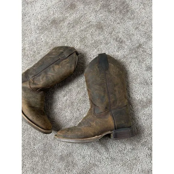 Youth Cowboy Boots Old West  Brown  Size 2D   Streetwear American   Size US 2D