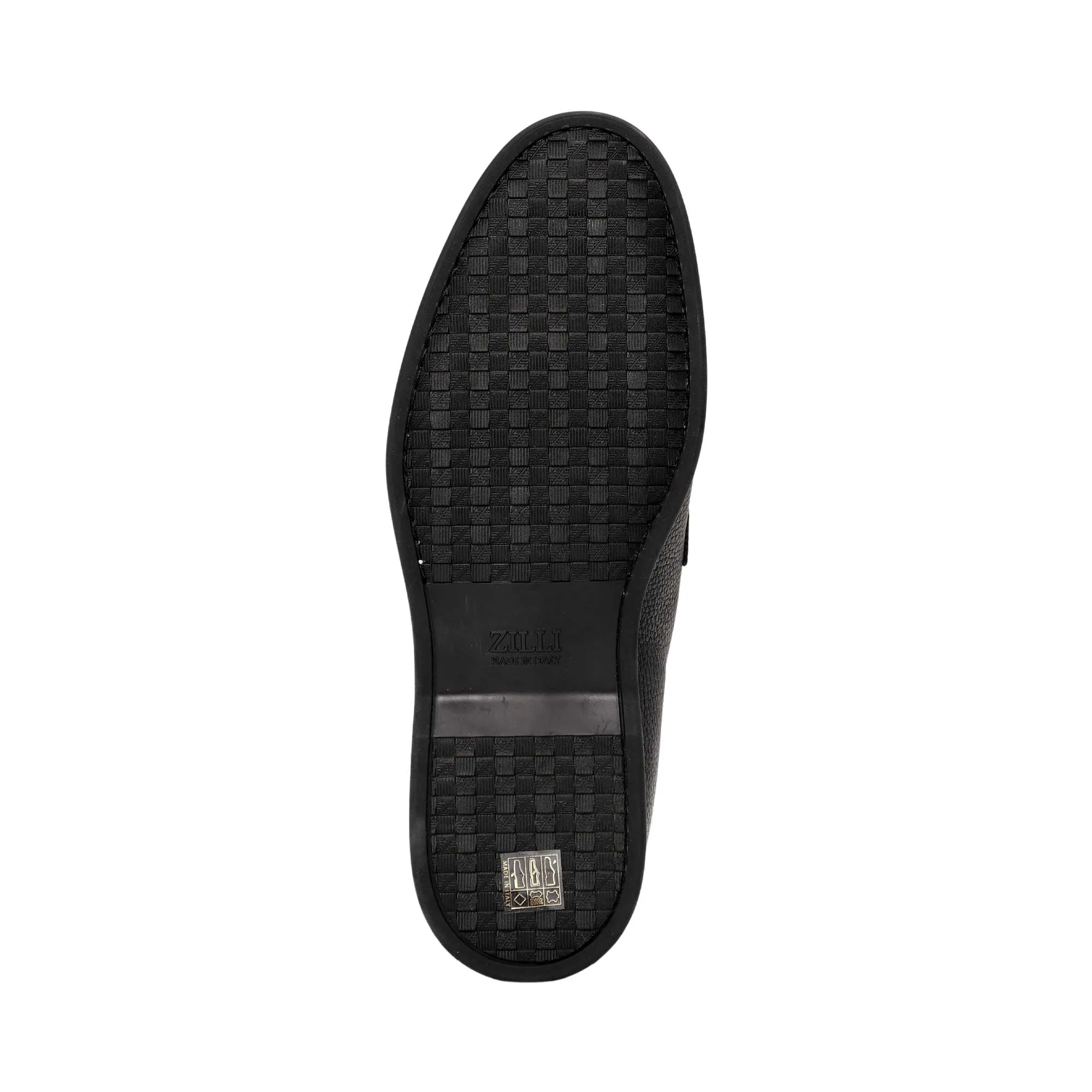 Zilli Men's Black Leather Penny Loafer